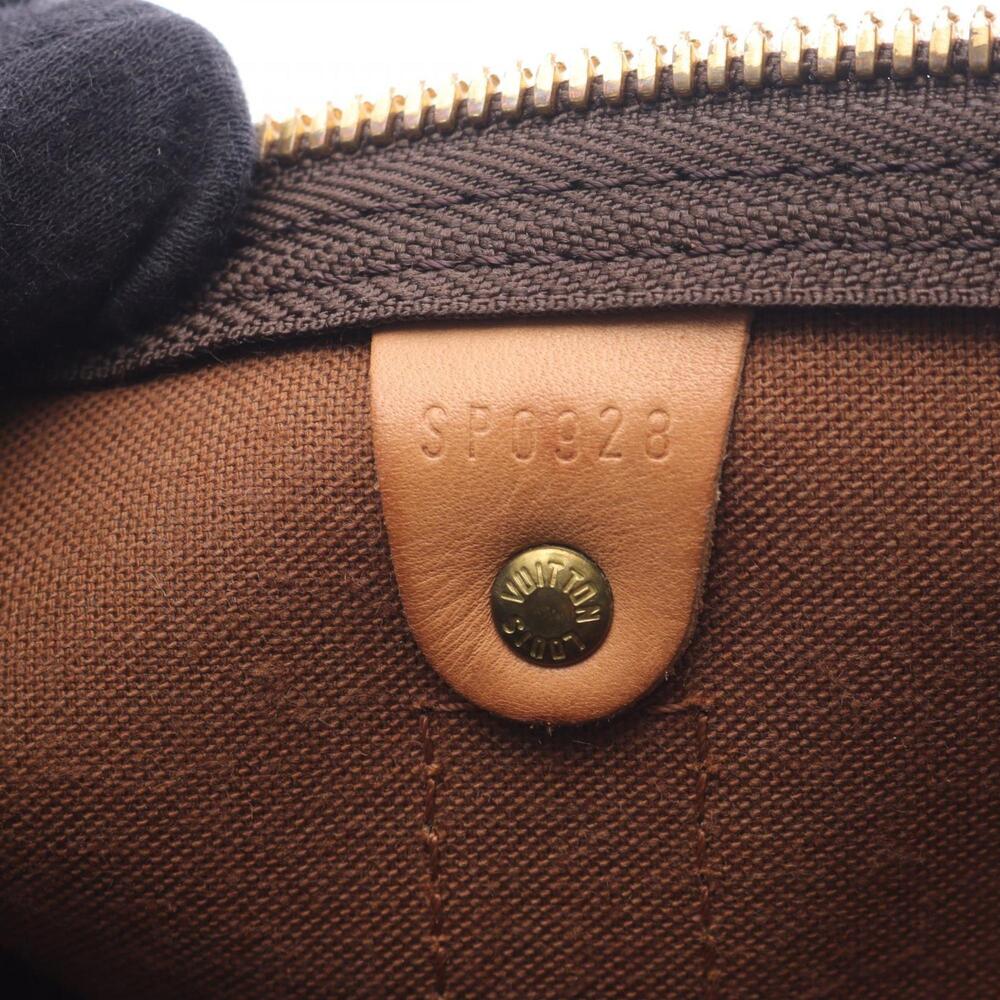 LOUIS VUITTON Authentic Brown Monogram Leather Keepall 55 Boston Bag - Picture 5 of 12